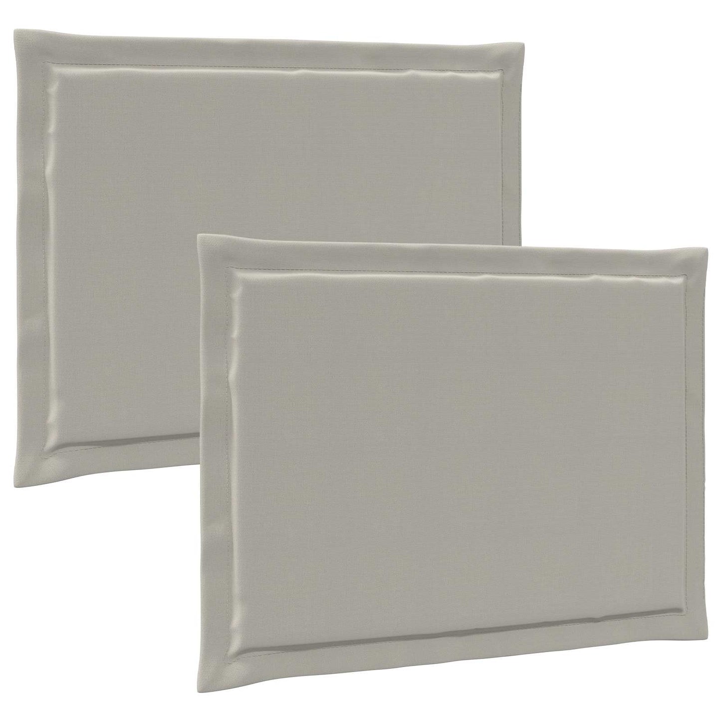 Ülőpárnák 2 pcs Világosszürke 47 x 36 x 2 cm Poliészter