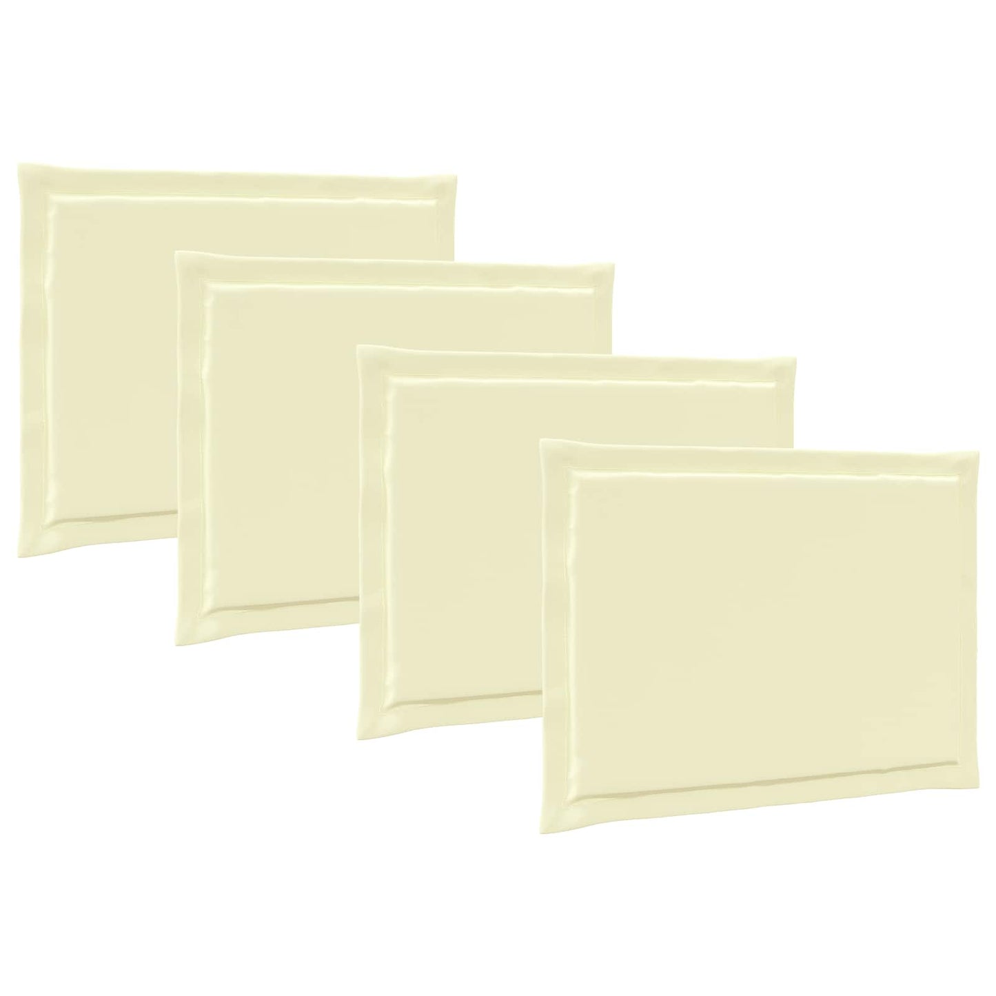Ülőpárnák 4 pcs Krémszínű 47 x 36 x 2 cm Poliészter