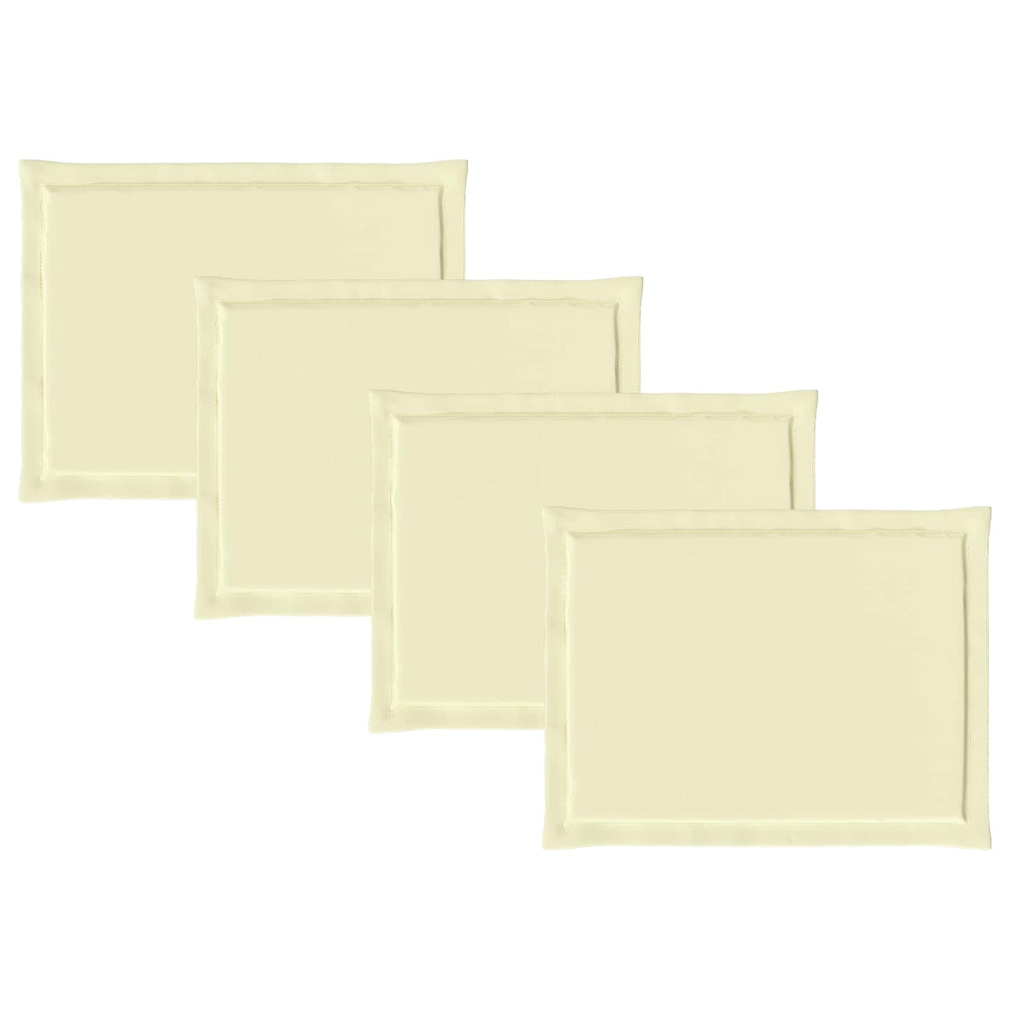 Ülőpárnák 4 pcs Krémszínű 47 x 36 x 2 cm Poliészter