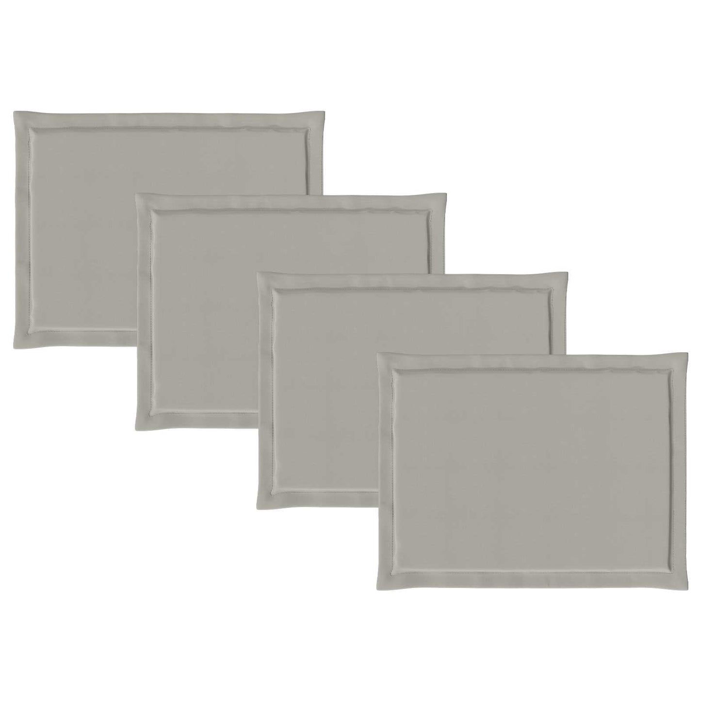 Ülőpárnák 4 pcs Világosszürke 47 x 36 x 2 cm Poliészter
