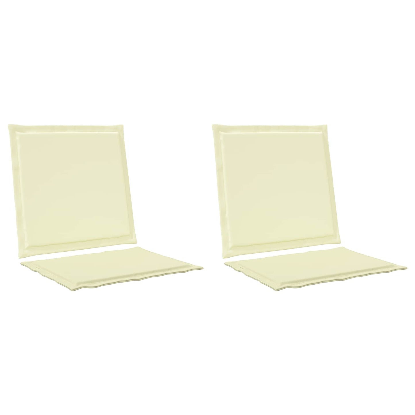 Ülés és háttámla párnák 2 pcs Krémszínű 47 x 45 x 2 cm