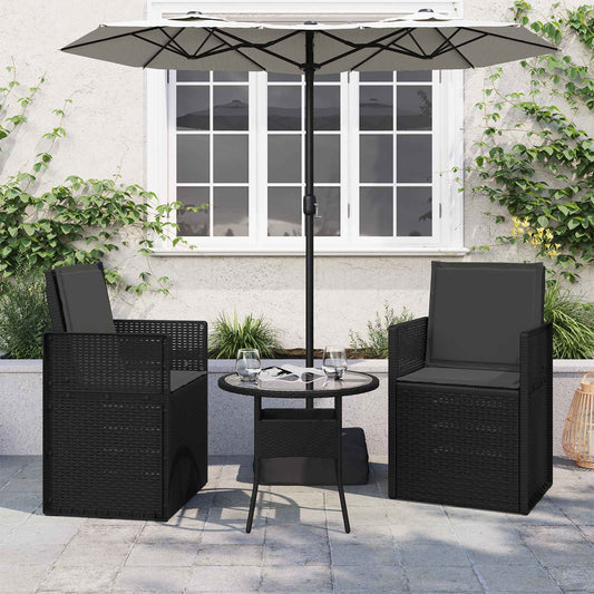 Ülés és háttámla párnák 2 pcs Antracitszürke 47 x 45 x 2 cm