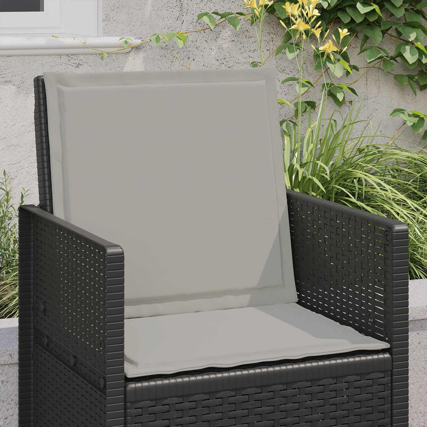 Ülés és háttámla párnák 2 pcs Világosszürke 47 x 45 x 2 cm