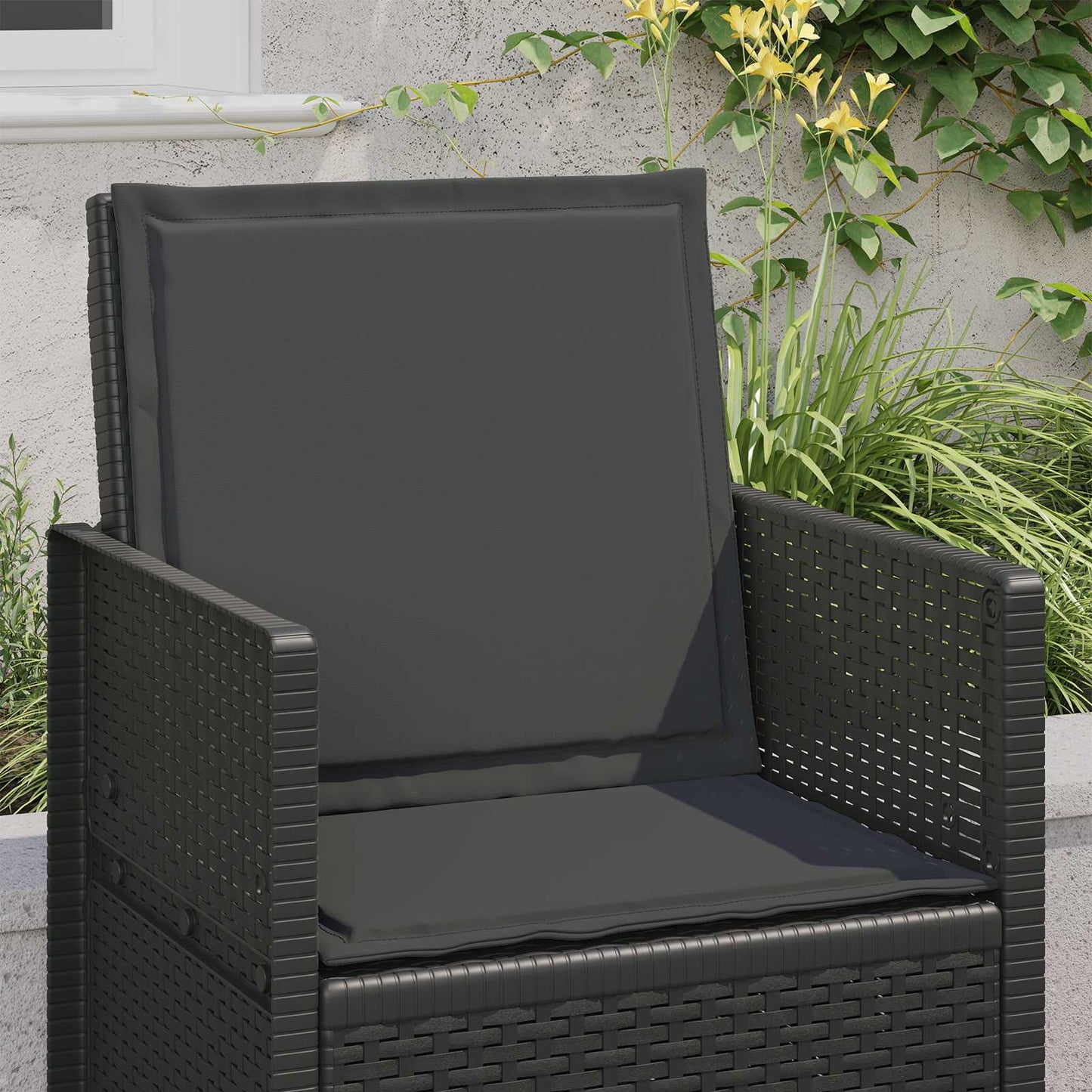 Ülés és háttámla párnák 4 pcs Antracitszürke 47 x 45 x 2 cm