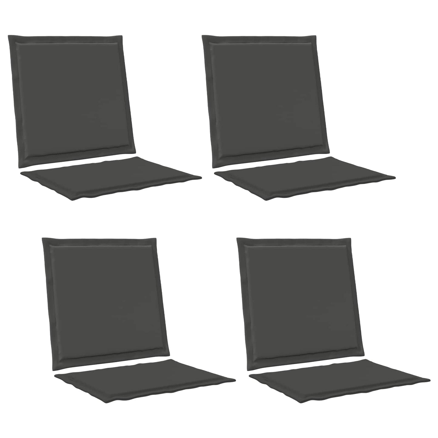 Ülés és háttámla párnák 4 pcs Antracitszürke 47 x 45 x 2 cm