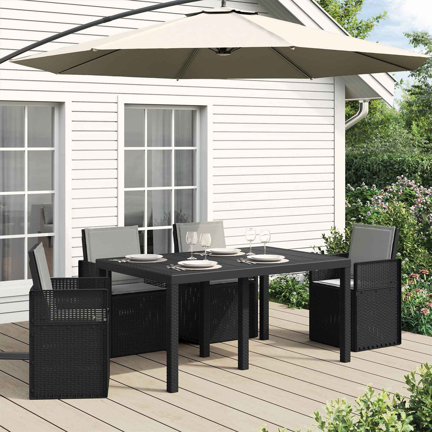 Ülés és háttámla párnák 4 pcs Világosszürke 47 x 45 x 2 cm