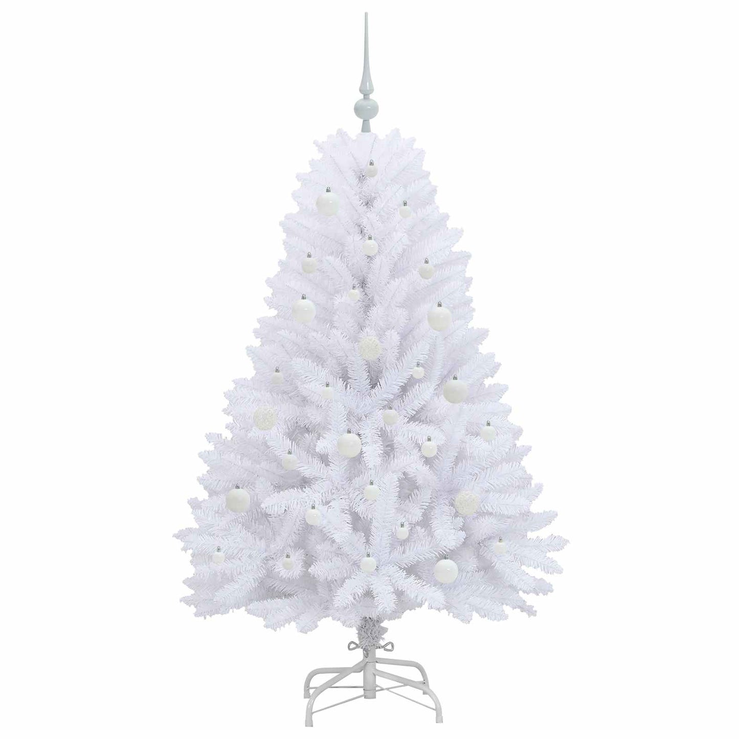 Műanyag Hajtogatós Karácsonyfa Fehér 150 cm PVC és Acél