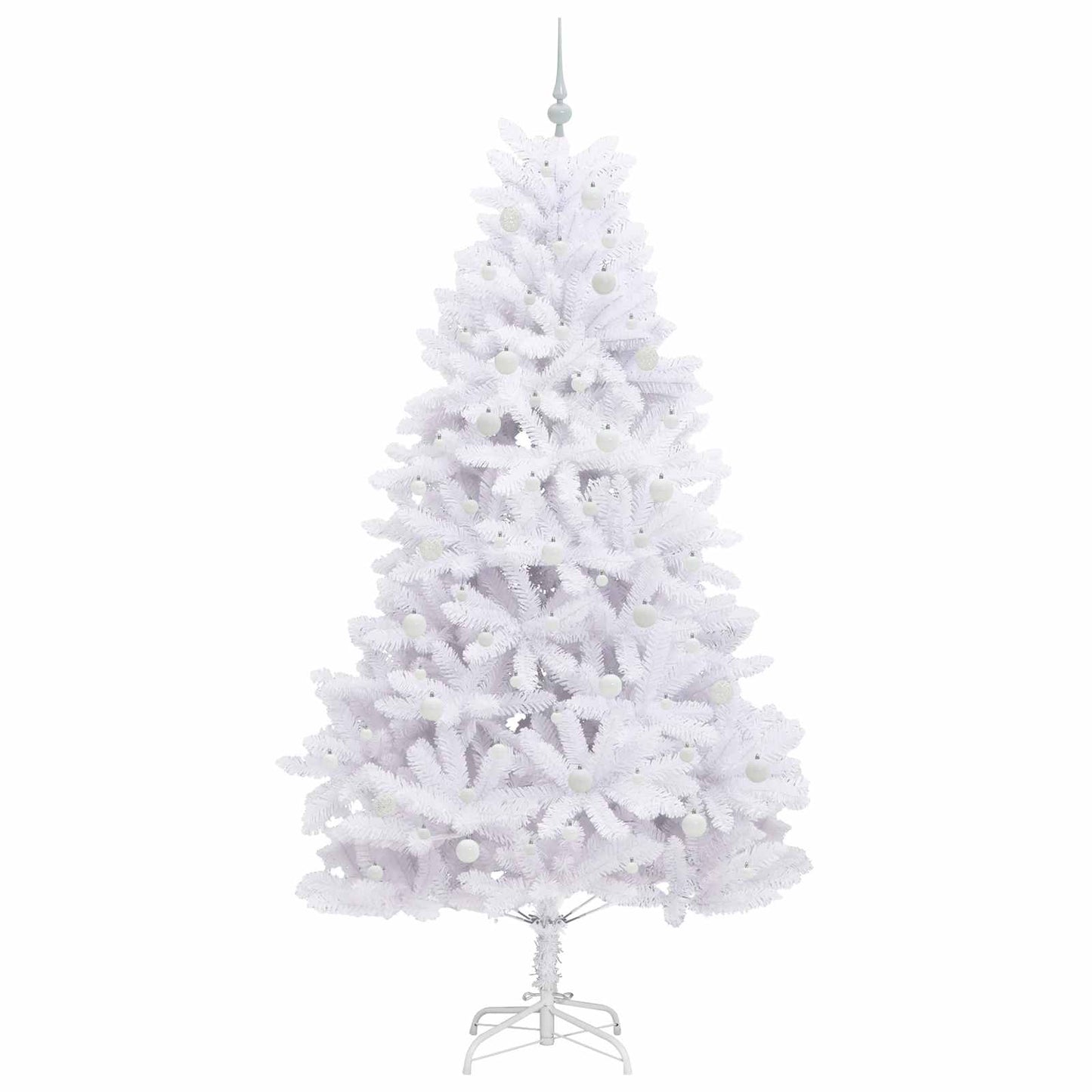 Műanyag Hajtogatós Karácsonyfa Fehér 240 cm PVC és Acél