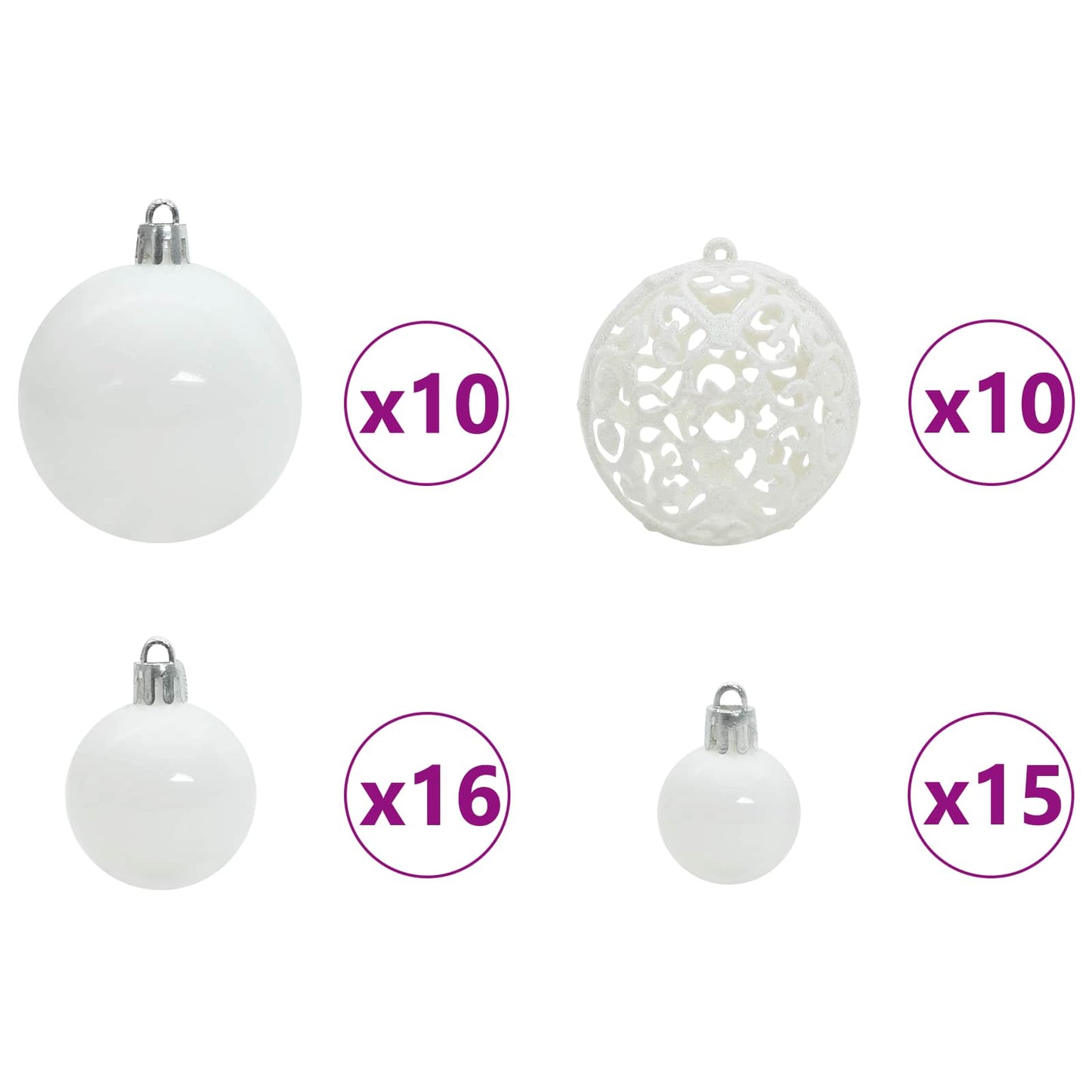 Mű karácsonyfa 300 LED-del állvánnyal Fehér 240 cm PVC és Acél