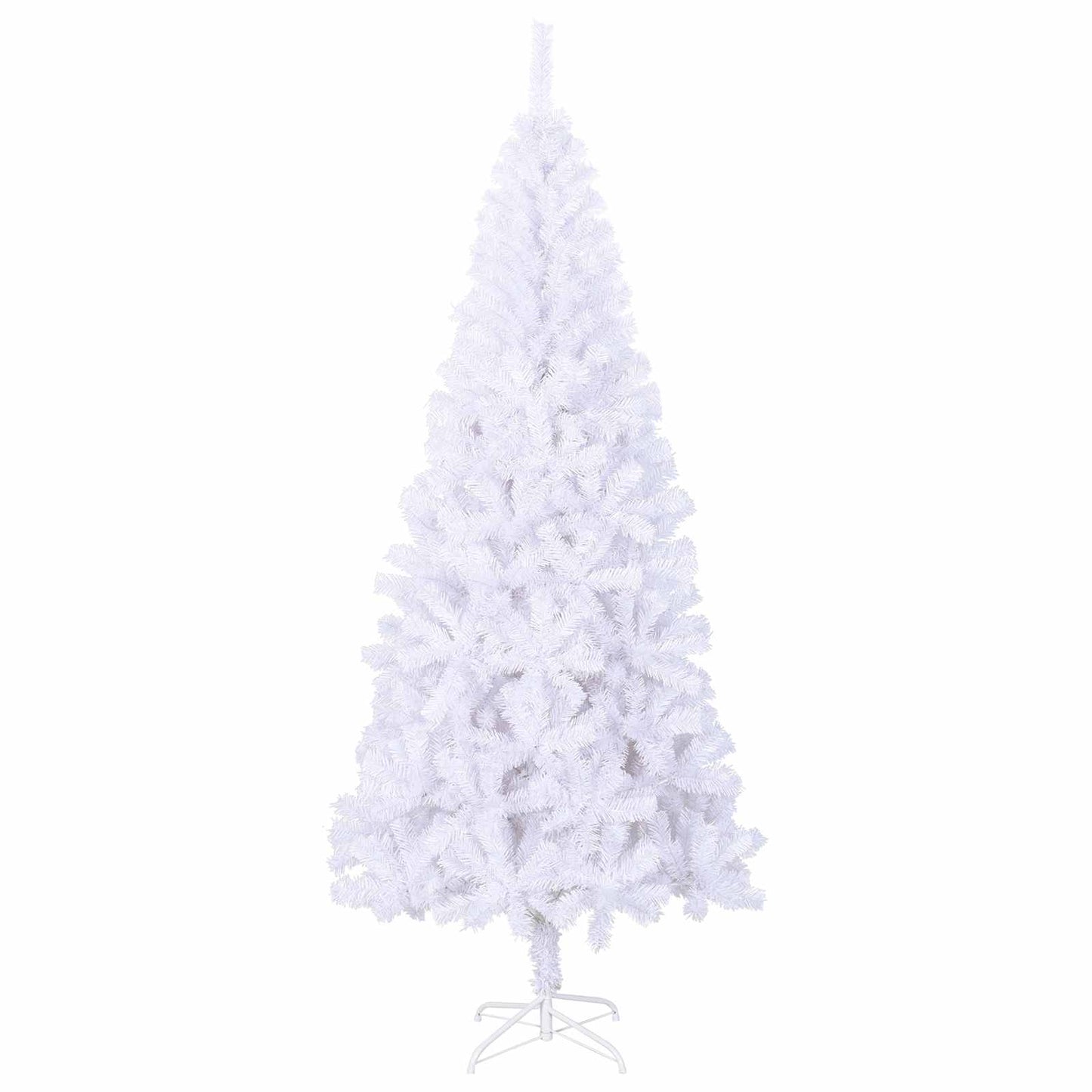 Mű karácsonyfa 300 LED-del állvánnyal Fehér 240 cm PVC és Acél