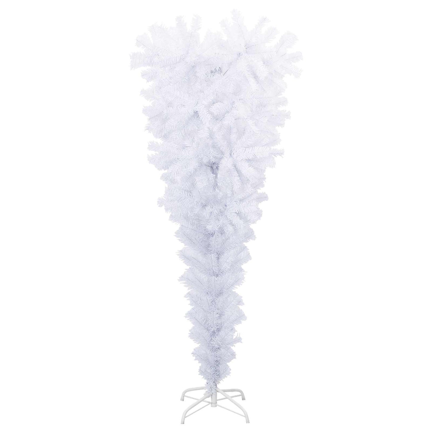 Mű karácsonyfa 150 LED-del állvánnyal Fehér 120 cm PVC és Acél