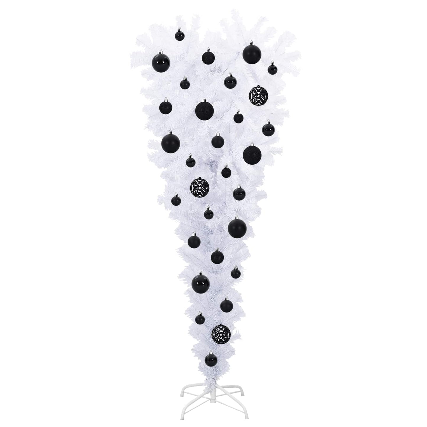 Mű karácsonyfa 150 LED-del állvánnyal Fehér 120 cm PVC és Acél