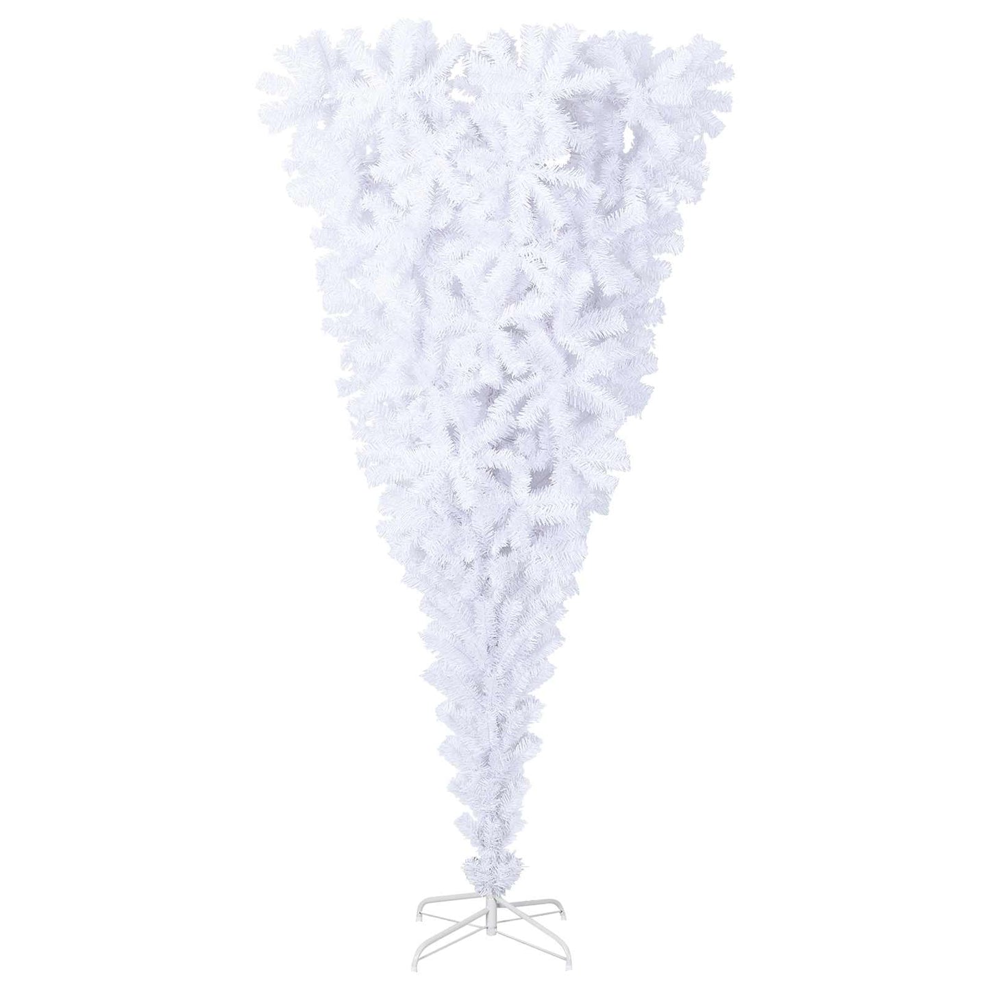 Mű karácsonyfa 300 LED-del állvánnyal Fehér 240 cm PVC és Acél
