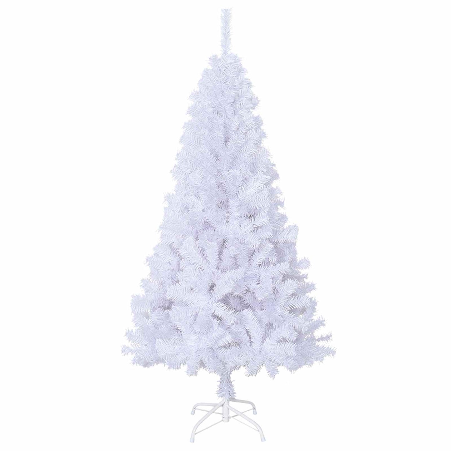 Mű karácsonyfa 150 LED-del állvánnyal Fehér 120 cm PVC és Acél