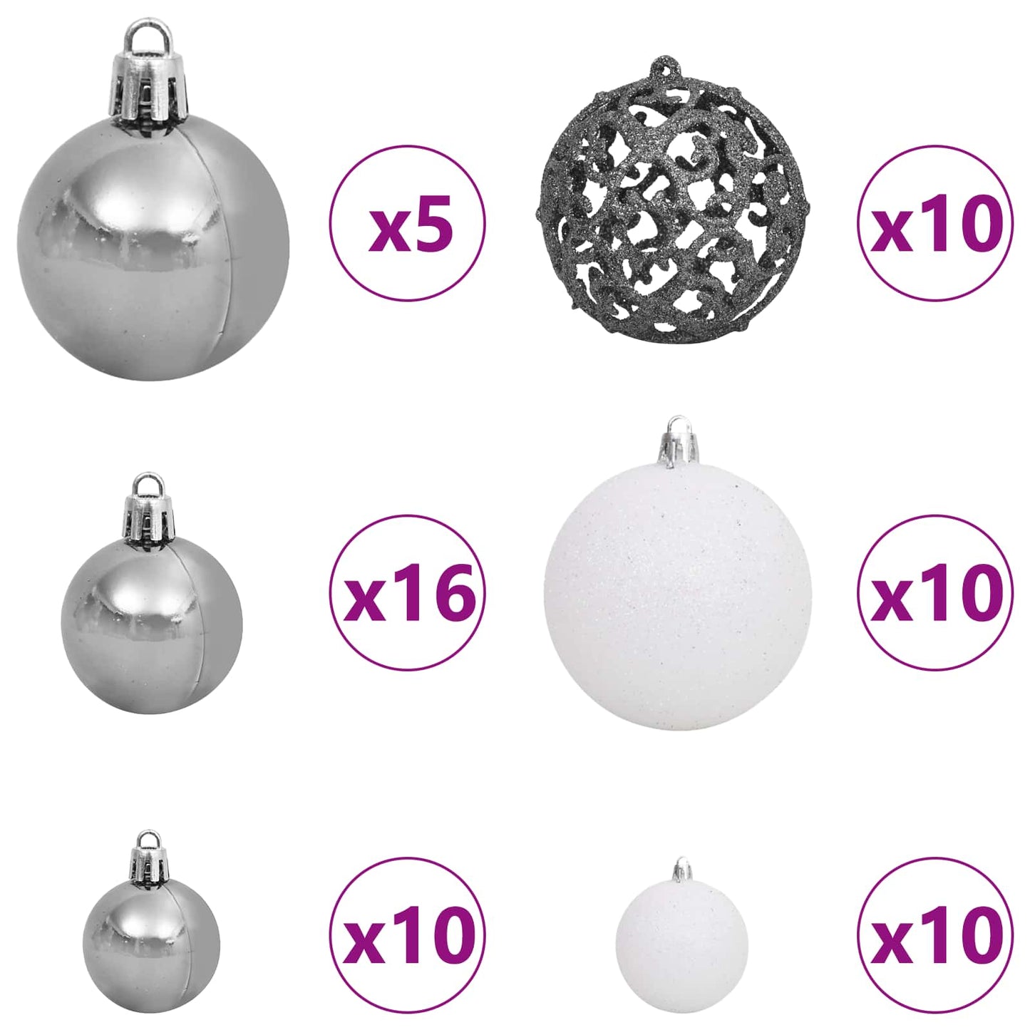 Mű karácsonyfa 300 LED-del állvánnyal Fehér 240 cm PVC és Acél