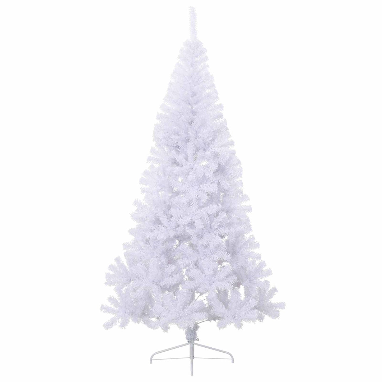 Mű karácsonyfa 300 LED-del állvánnyal Fehér 240 cm PVC és Acél