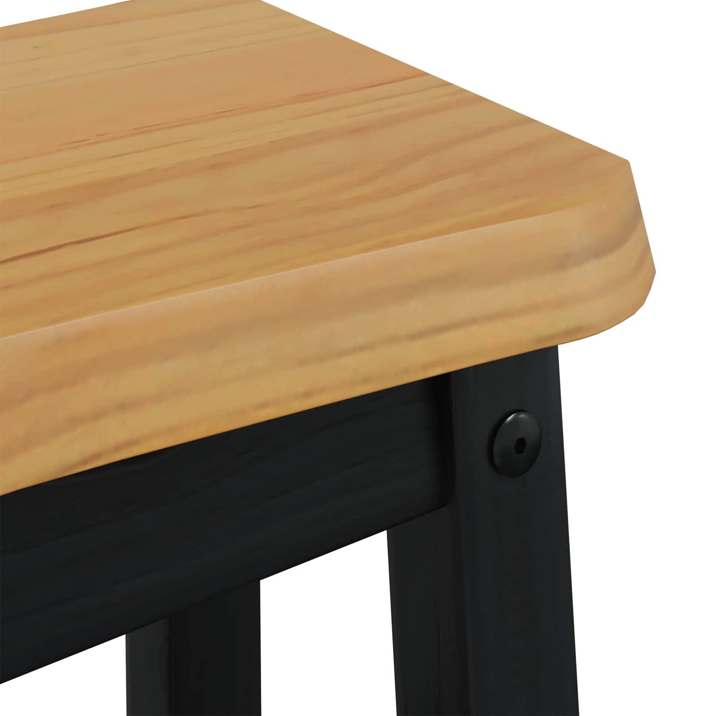 Bárszék EKAI 2 pcs Fekete 40 x 29 x 45,5 cm Tömör Fenyőfa
