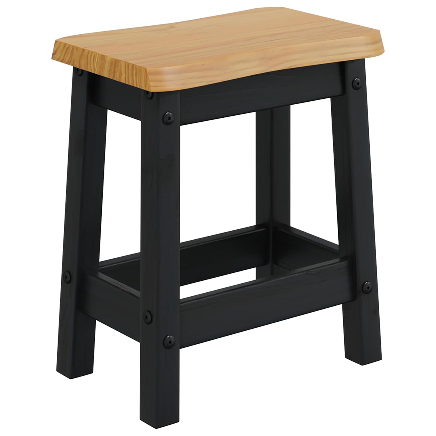 Bárszék EKAI 2 pcs Fekete 40 x 29 x 45,5 cm Tömör Fenyőfa
