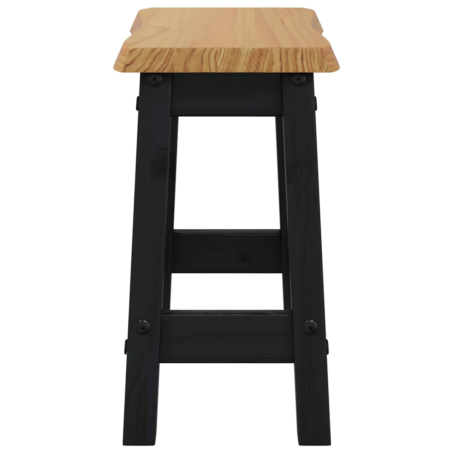 Bárszék EKAI 2 pcs Fekete 40 x 29 x 45,5 cm Tömör Fenyőfa