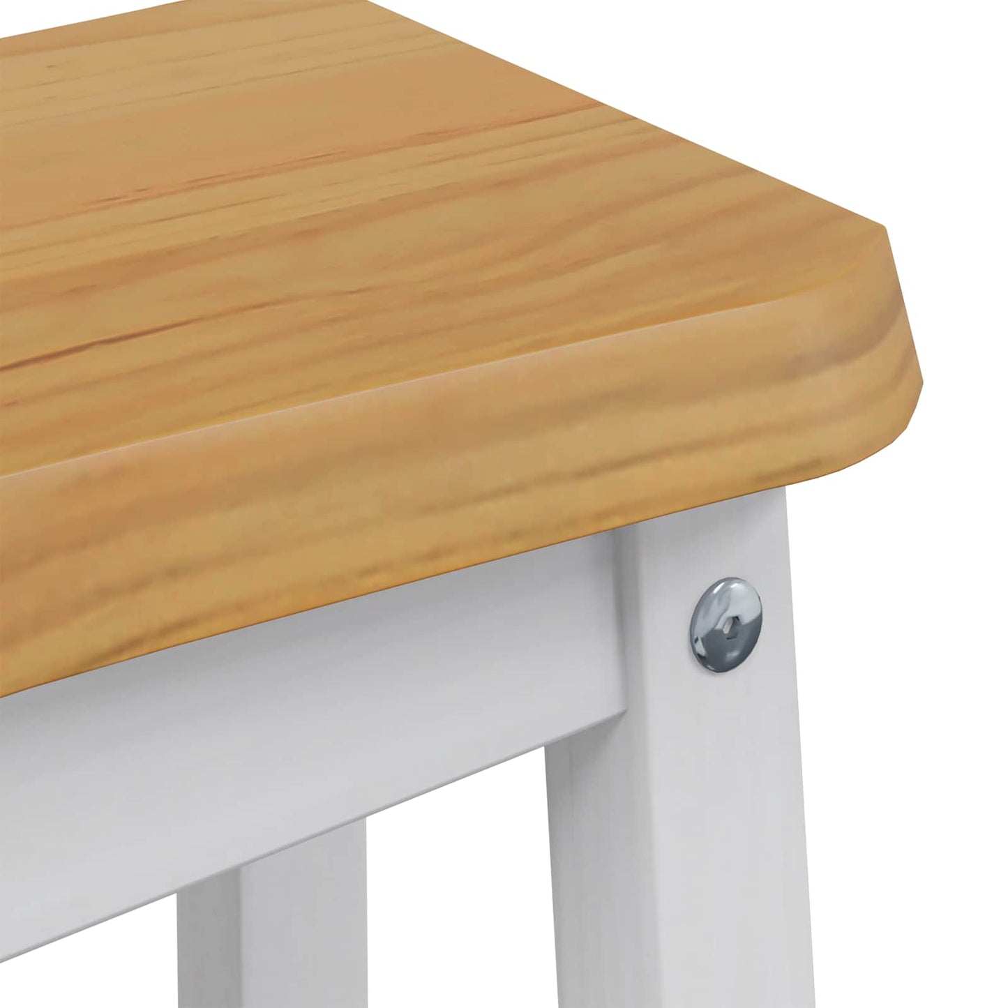 Bárszék EKAI 2 pcs Fehér 40 x 29 x 45,5 cm Tömör Fenyőfa
