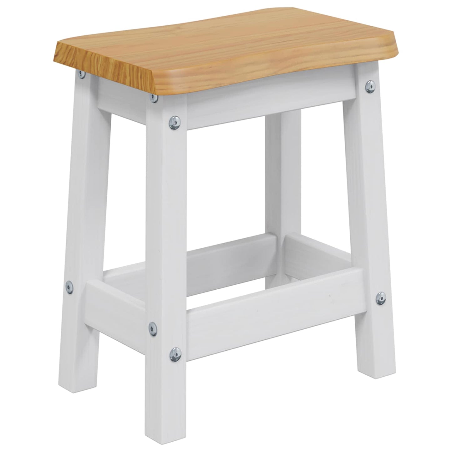 Bárszék EKAI 2 pcs Fehér 40 x 29 x 45,5 cm Tömör Fenyőfa