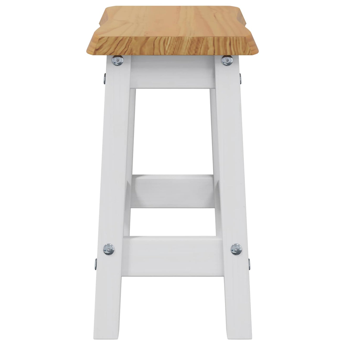 Bárszék EKAI 2 pcs Fehér 40 x 29 x 45,5 cm Tömör Fenyőfa