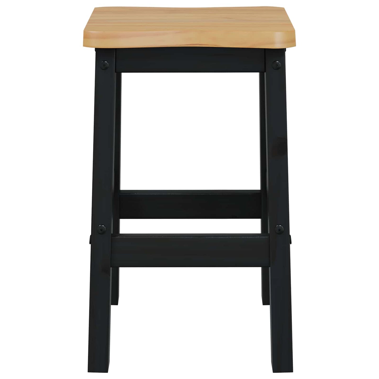 Magas Bárszék EKAI 2 pcs Fekete 40 x 29 x 63 cm Tömör Fenyőfa