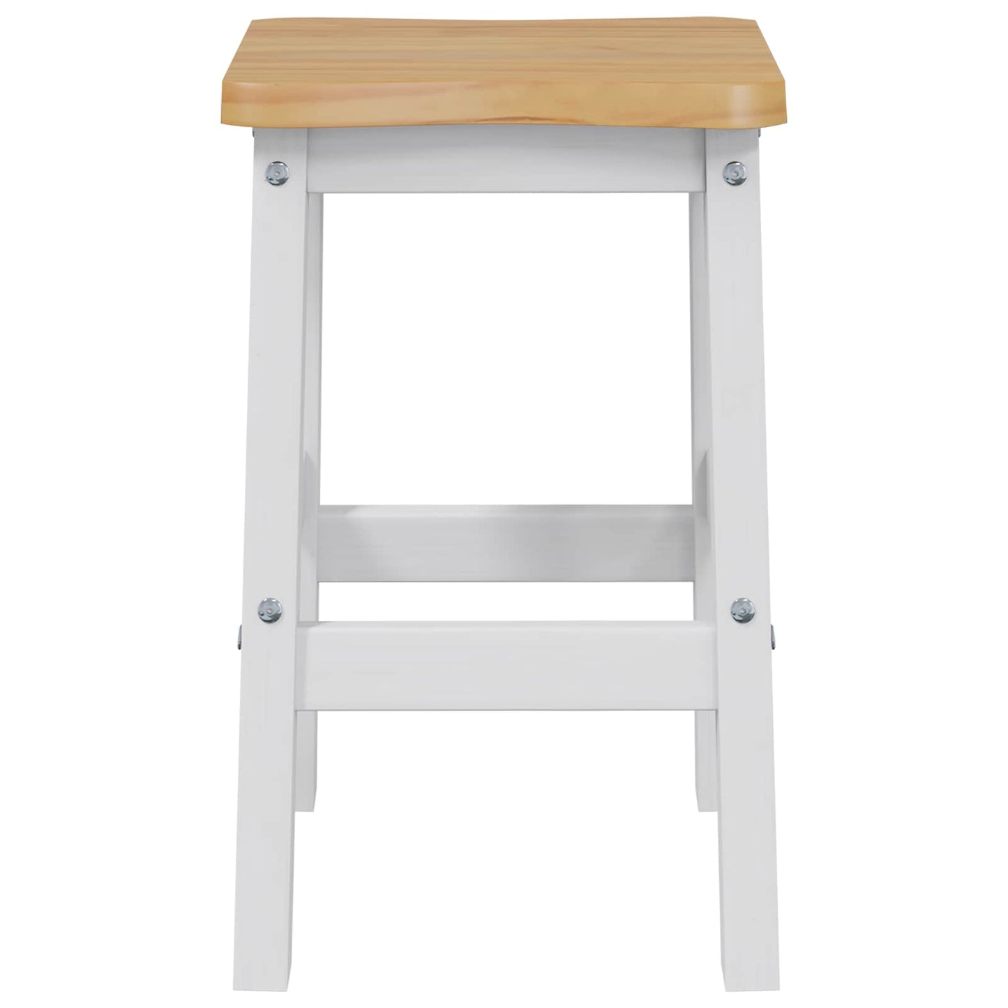 Magas Bárszék EKAI 2 pcs Fehér 40 x 29 x 63 cm Tömör Fenyőfa