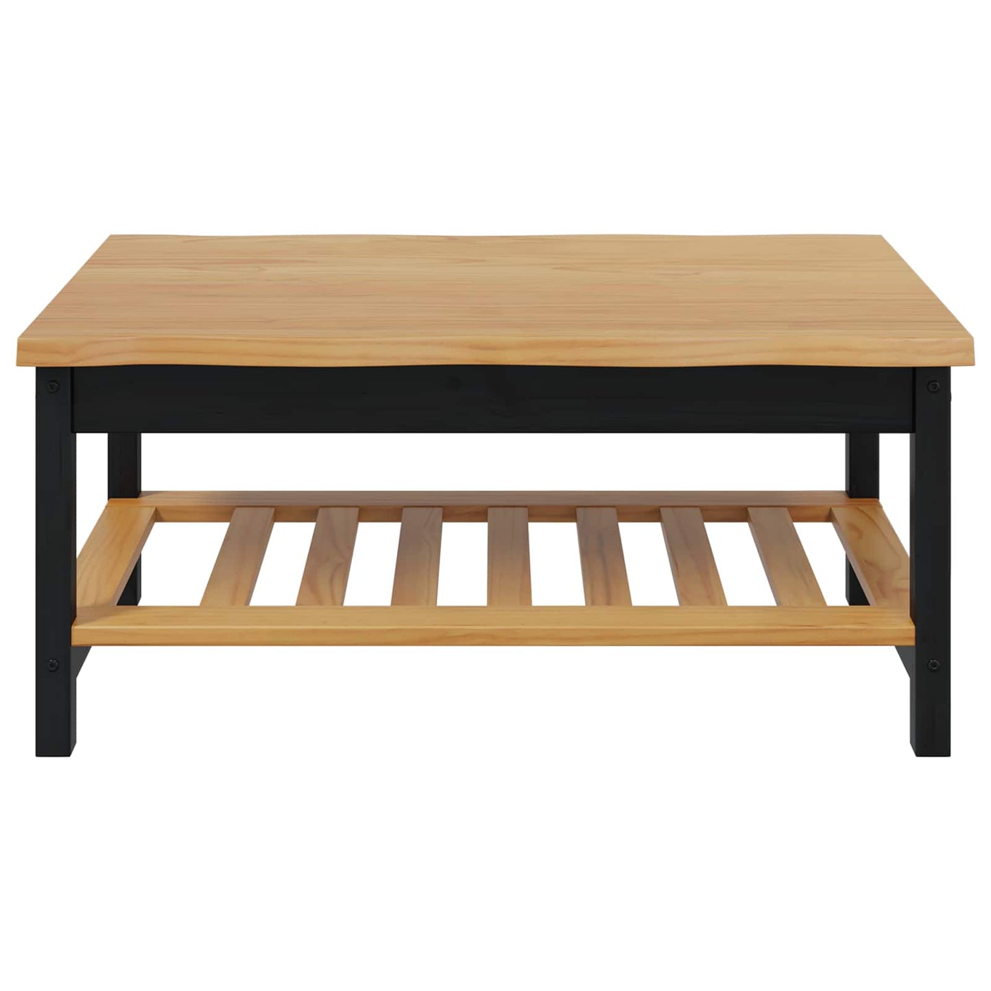 Dohányzóasztal EKAI Fekete 100 x 60 x 45,5 cm Tömör Fenyőfa