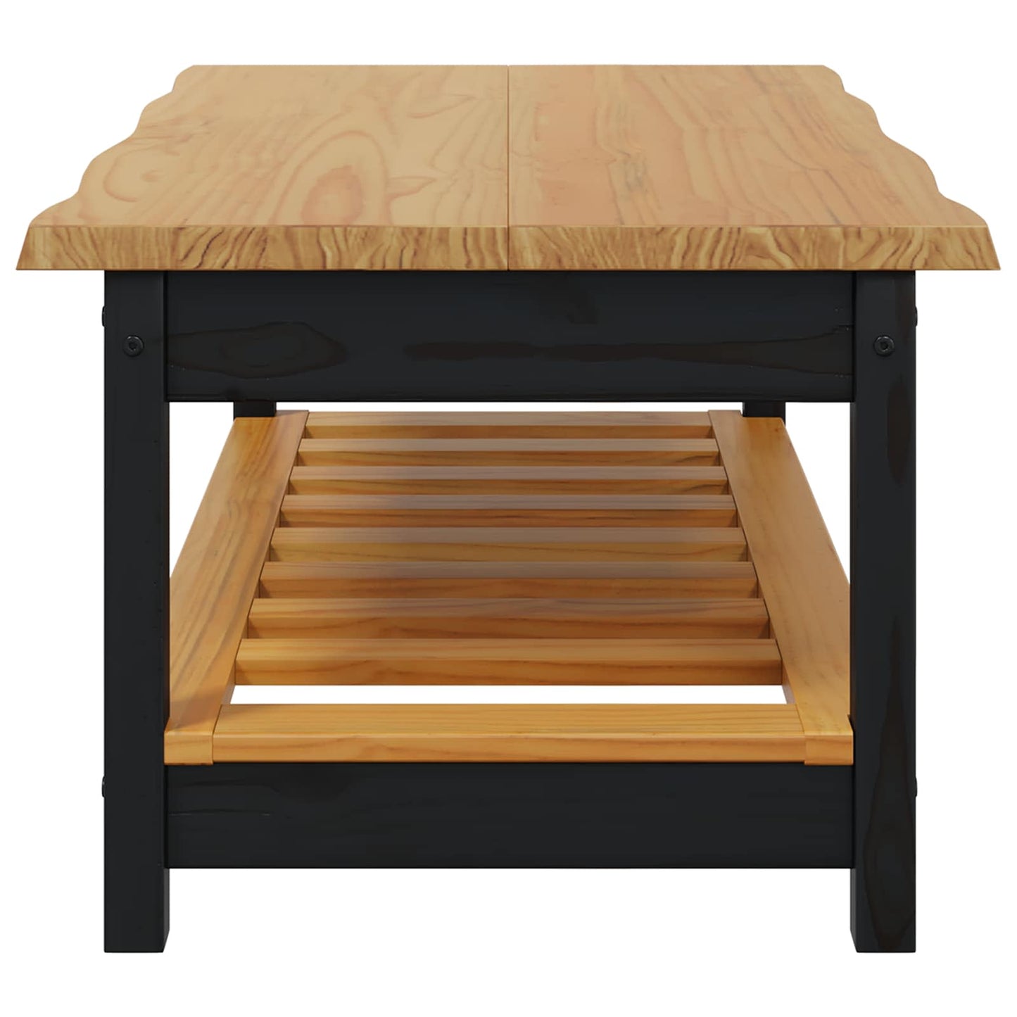 Dohányzóasztal EKAI Fekete 100 x 60 x 45,5 cm Tömör Fenyőfa
