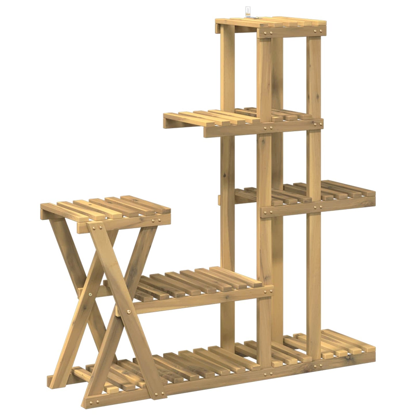 Növényállvány Fehér 95 x 25 x 101,5 cm Tömör Akácfa