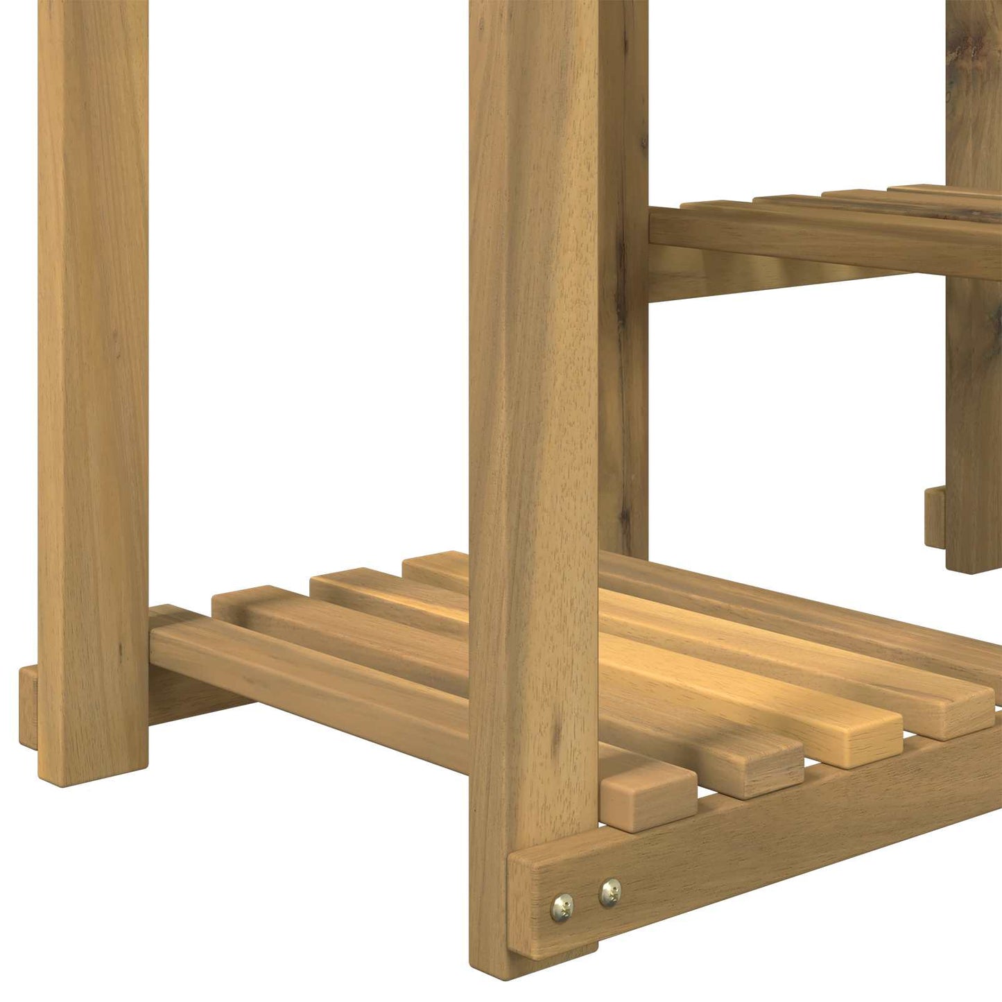 Növényállvány Fehér 85 x 30 x 114,5 cm Tömör Akácfa