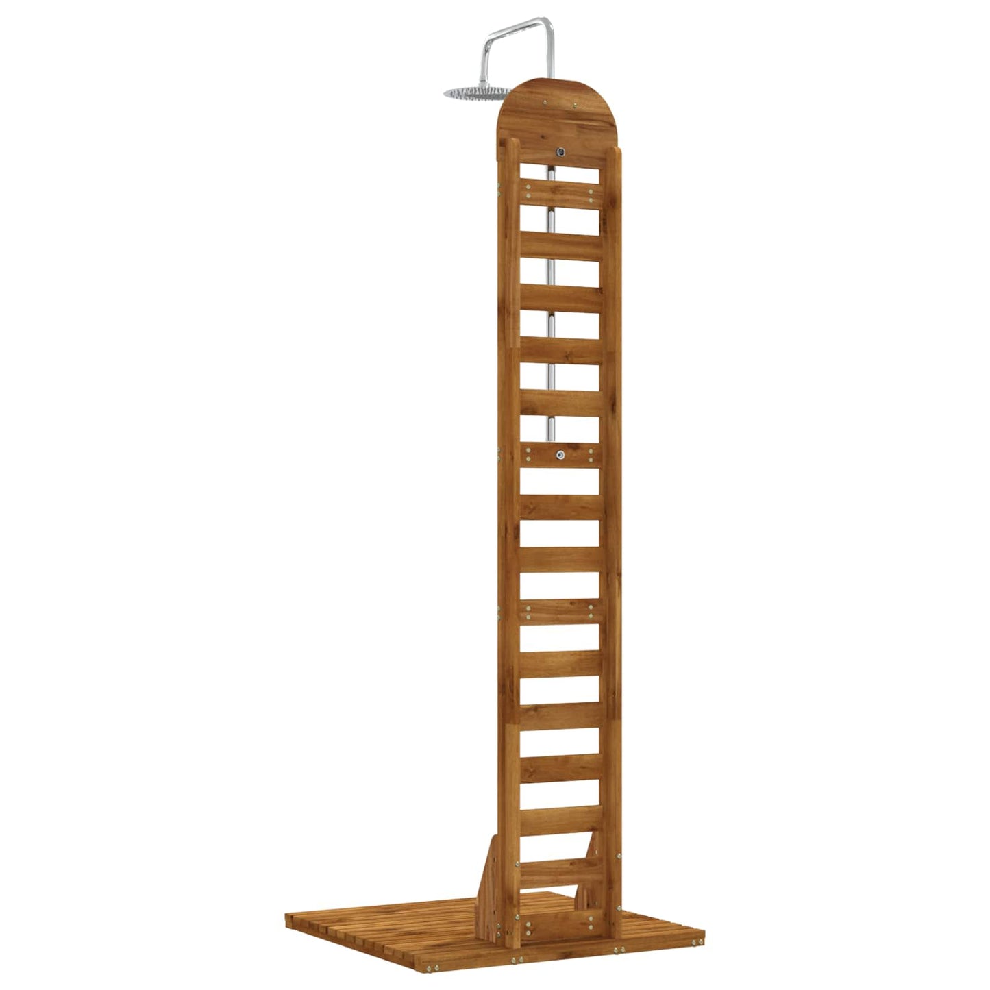 Kültéri zuhany 225 cm Szilárd akácfa és rozsdamentes acél