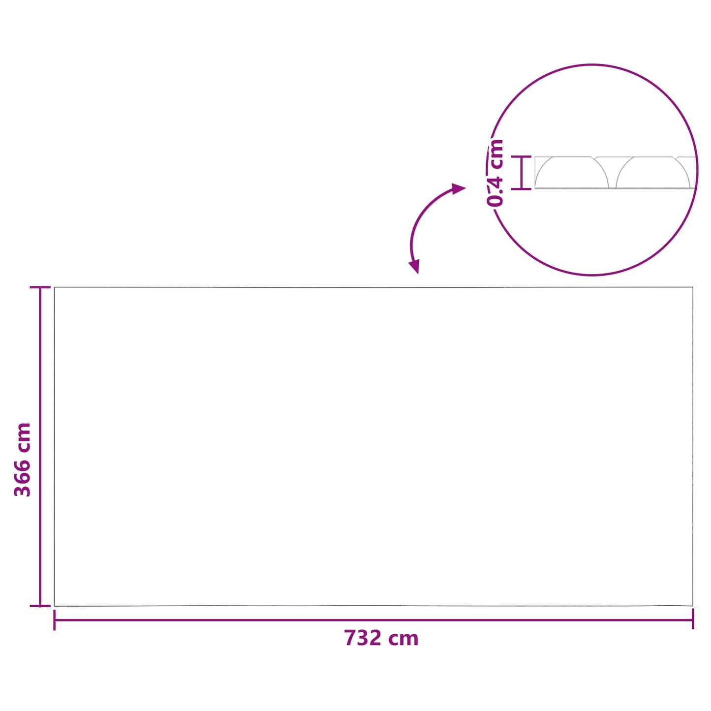 Napenergia Medencefedő Extra Nehéz 732 x 366 cm 400 μm Négyzet