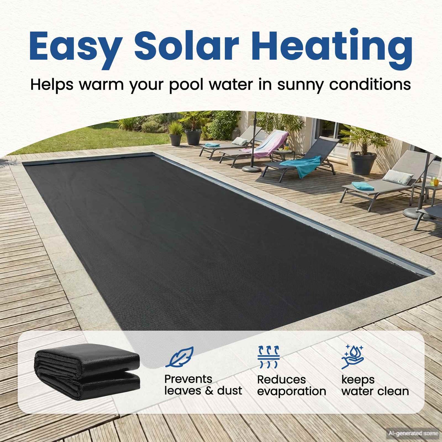 Napenergia Medencefedő Extra Nehéz 600 x 400 cm, 400 μm Négyzet
