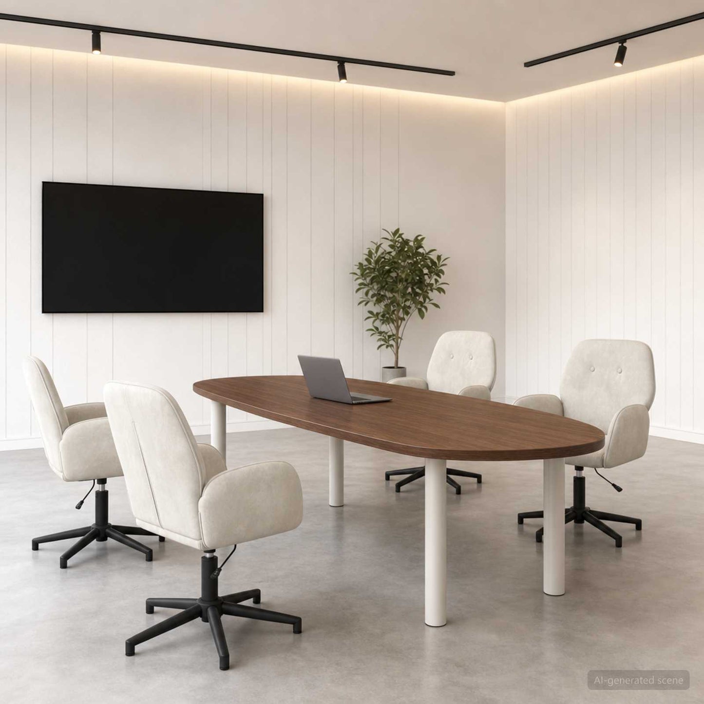 Forgós Íróasztali Székek 4 db 54 x 55 x 90 cm Krémszínű Bársony