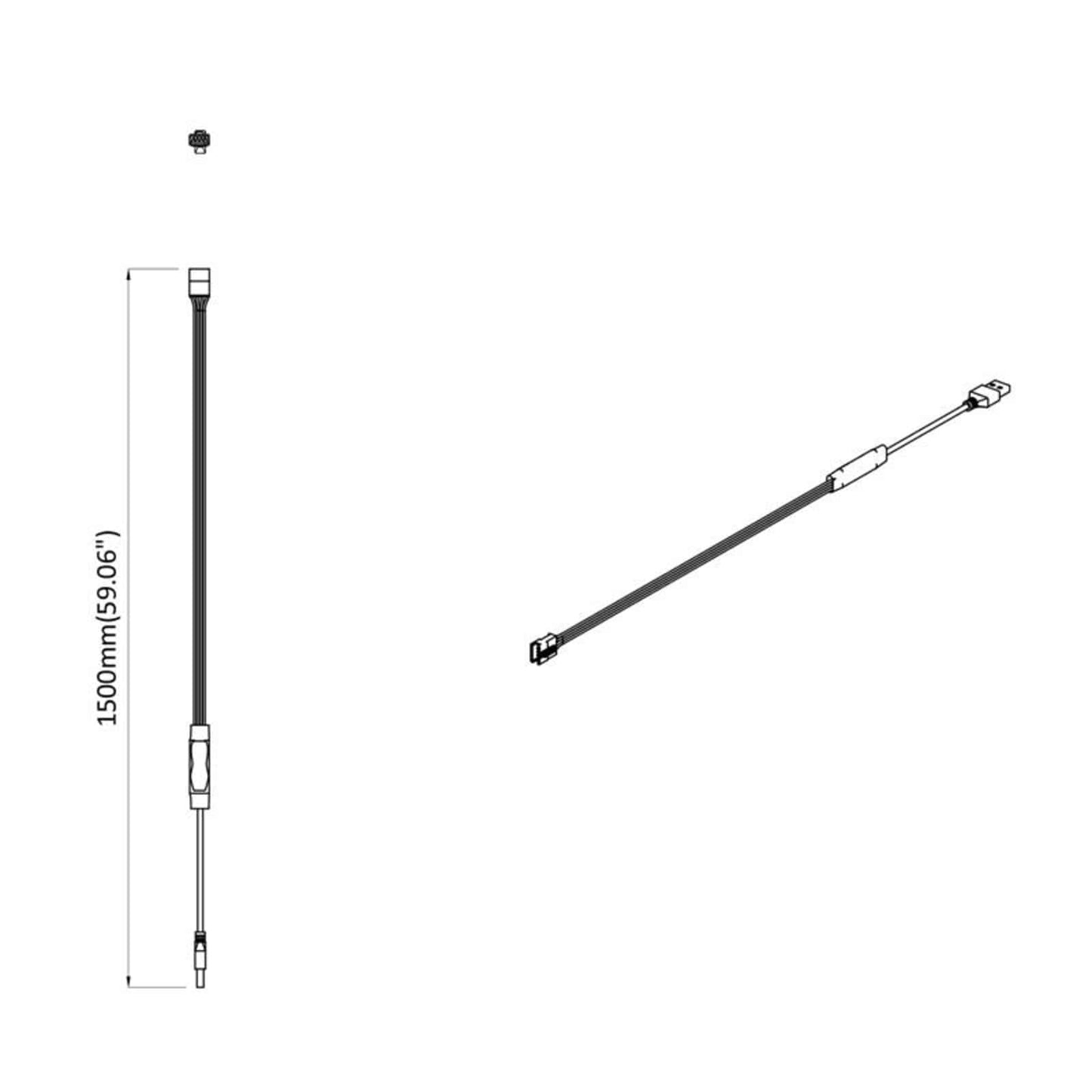 LED szalag 2 pcs Fekete és Átlátszó 750 mm Réz és műanyag