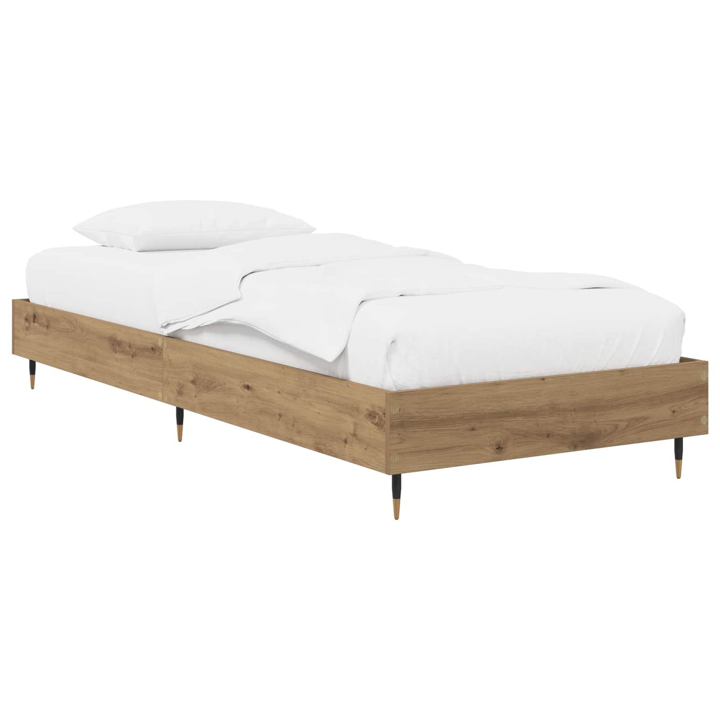 Ágykeret Kézműves Tölgy színű 80 x 200 cm Szerelt Fa