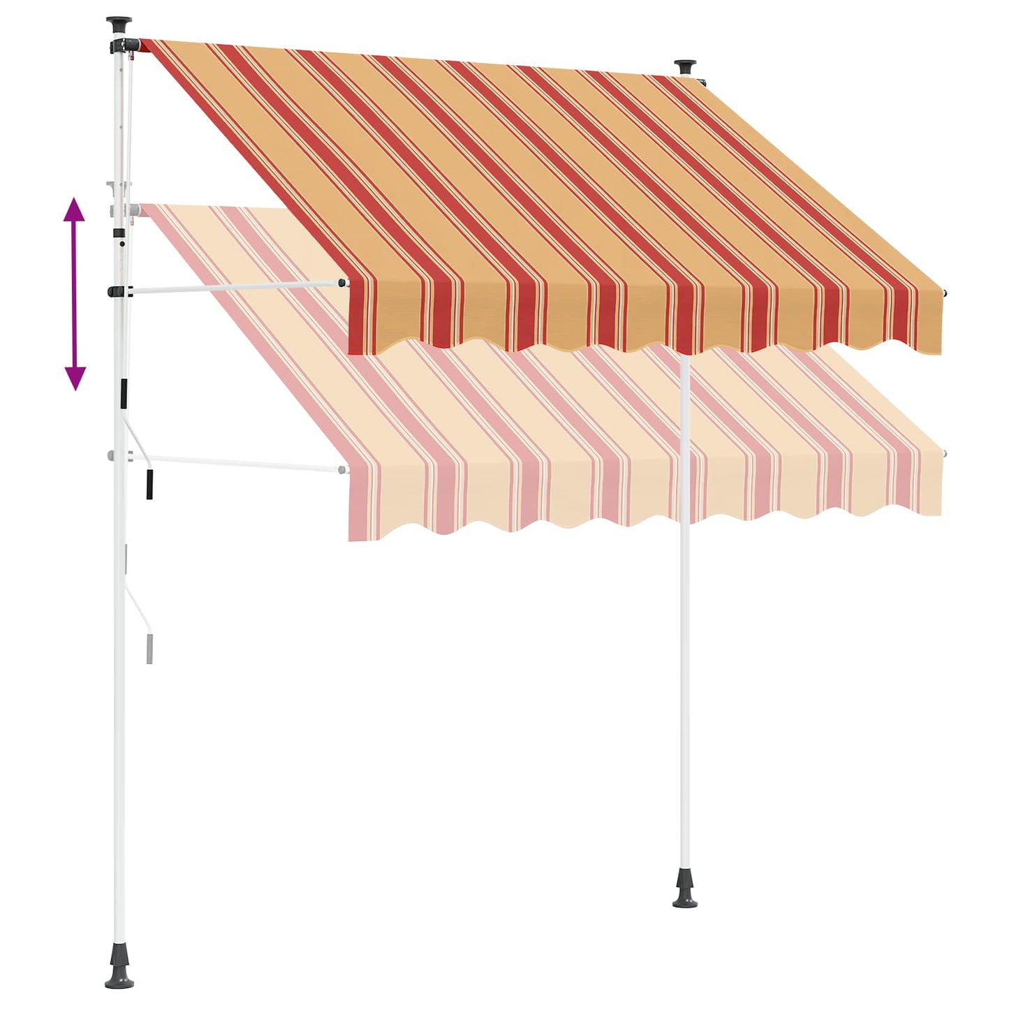 Kézi Retraktálható Napernyő Sokszínű 300 x 115 x 300 cm