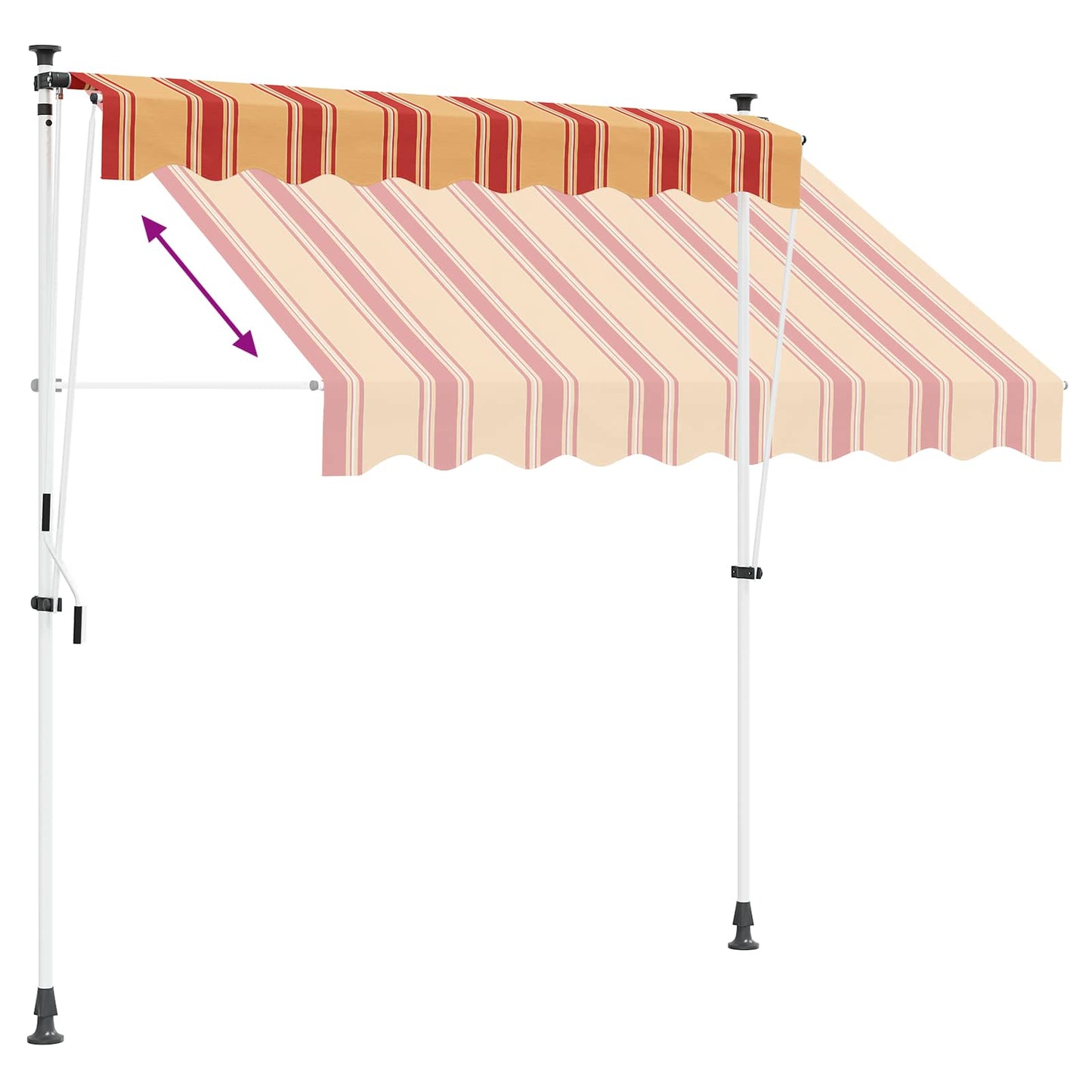 Kézi Retraktálható Napernyő Sokszínű 300 x 115 x 300 cm