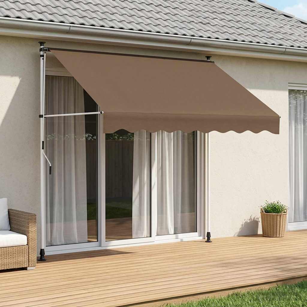 Kézi Retraktálható Napernyő Tópszínű 200 cm
