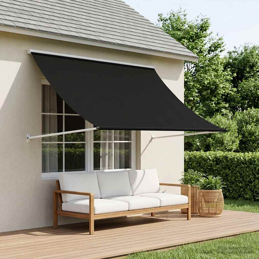 Napernyő Fekete 350 x 150 cm 180 g / m² Poliészter PU bevonattal