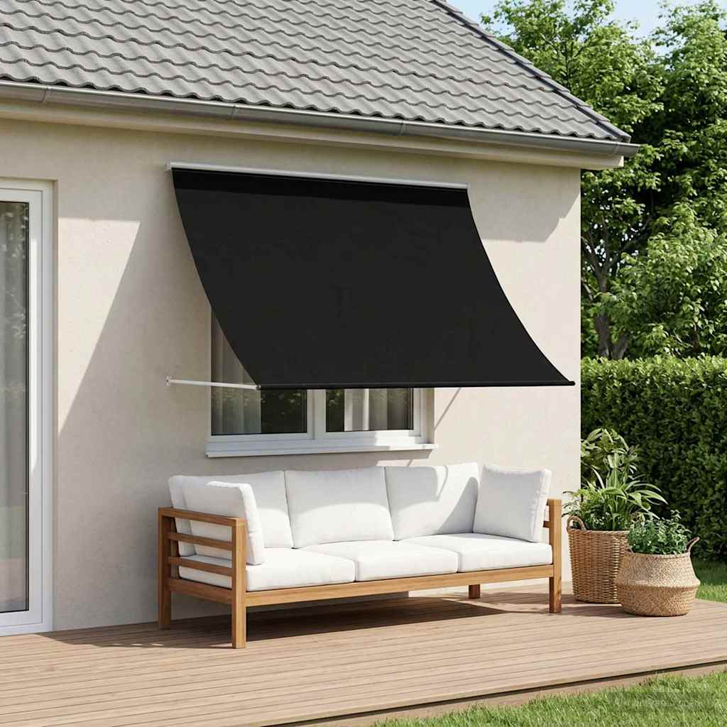 Napernyő Fekete 400 x 150 cm 180 g / m² Poliészter PU bevonattal
