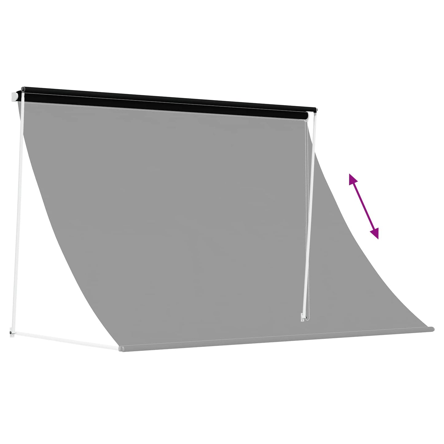 Napernyő Fekete 400 x 150 cm 180 g / m² Poliészter PU bevonattal