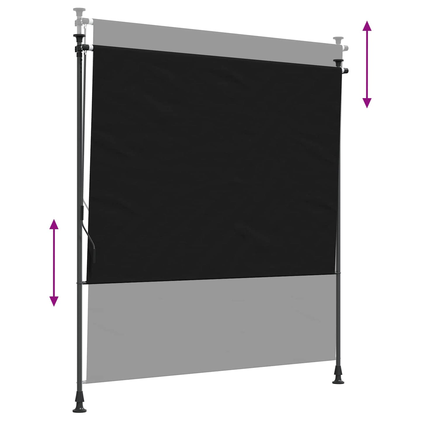 Kültéri Rolós Árnyék Fekete 100 x 270 cm