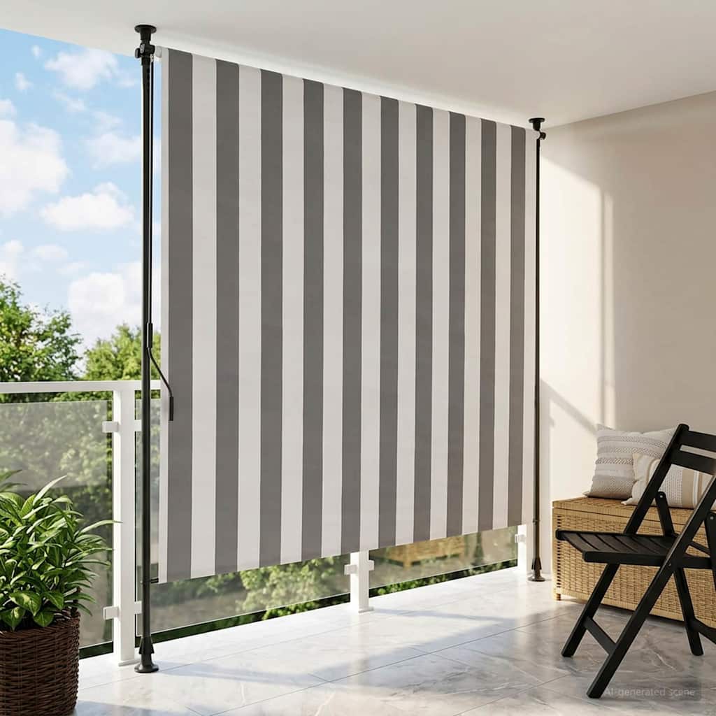 Kültéri Rolós Árnyék Antracit és Fehér 120 x 270 cm
