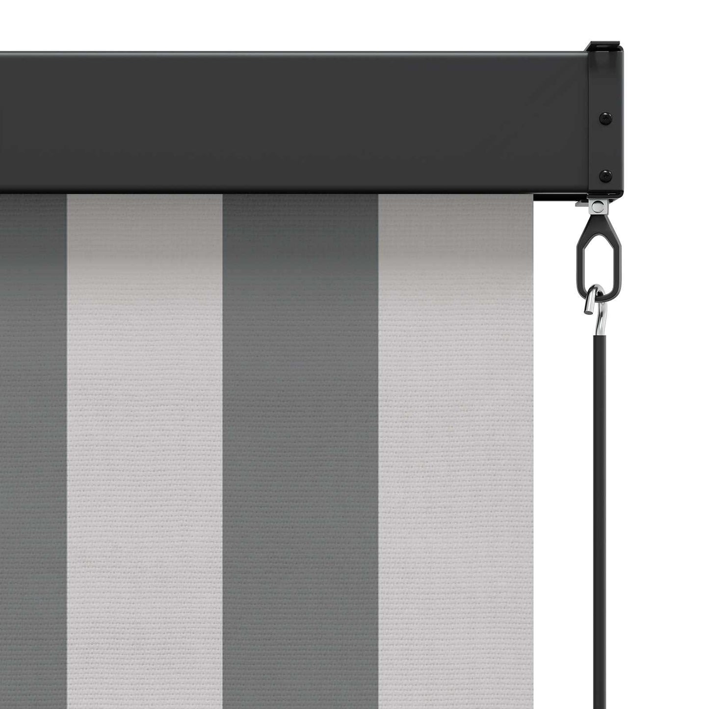 Roletta Antracit és Fehér 80 x 250 cm Szövet és Alumínium
