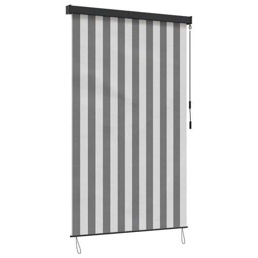 Roletta Antracit és Fehér 80 x 250 cm Szövet és Alumínium