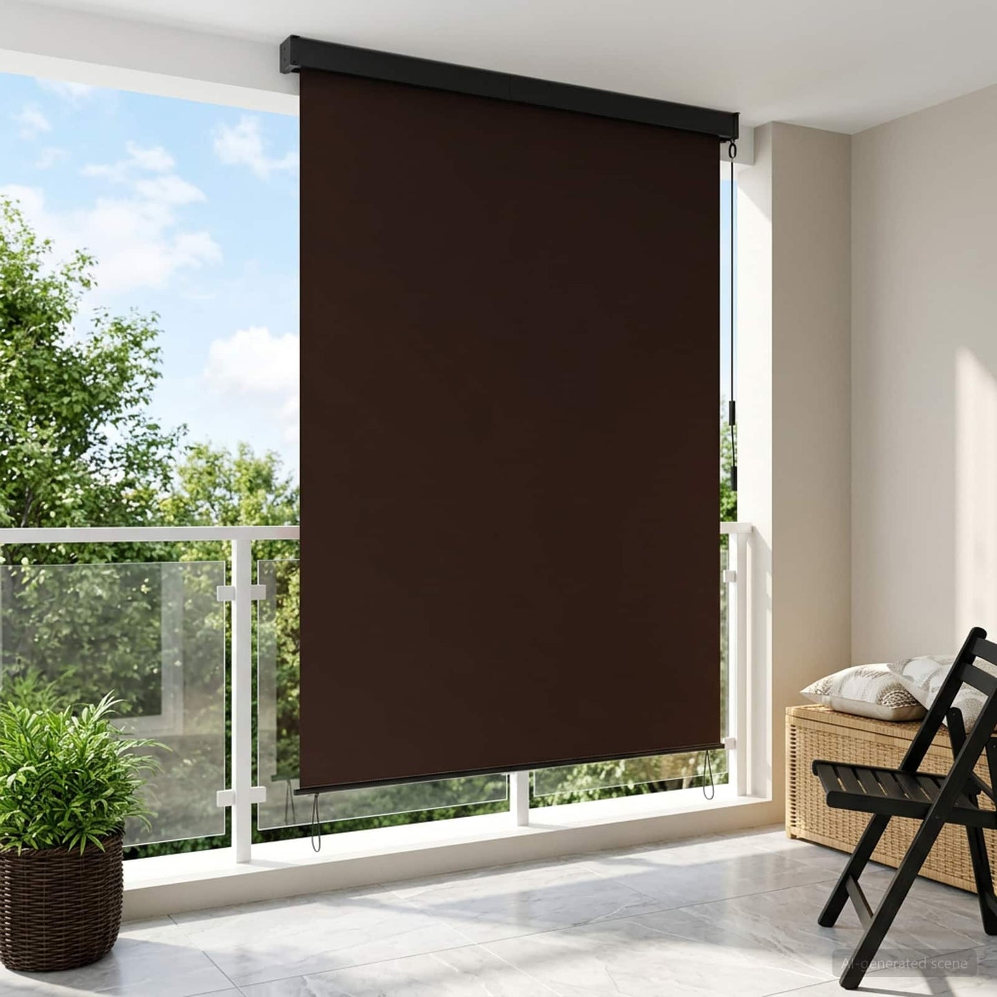 Roletta Barna 180 x 250 cm Szövet és Alumínium