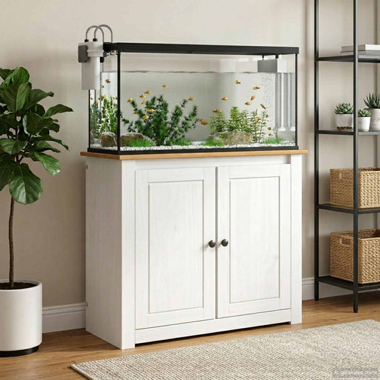 Akvárium Állvány PANAMA Fehér és barna 81 x 36 x 73 cm 250 kg